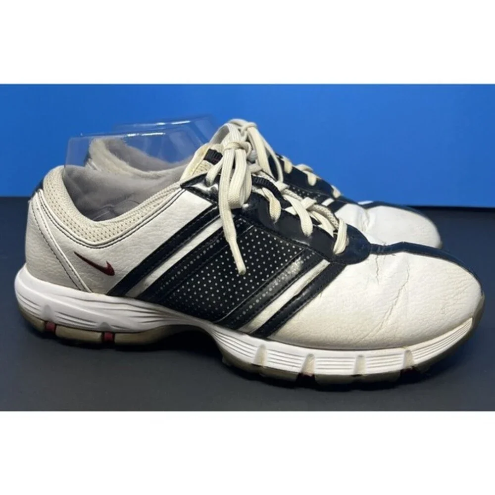Nike Women's Size 8.5 Golf Shoes 317622-162 White Black Traction Contact Athlete